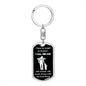 Dog Tag Swivel Keychain, Memorial Gift for Son or Daughter, Sympathy Gift - Loss of Father, Dad , Black