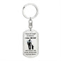 Dog Tag Keychain, Memorial Gift for Son or Daughter, Sympathy Gift - Loss of Father, Dad , Silver/Gold