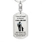 Dog Tag Keychain, Memorial Gift for Son or Daughter, Sympathy Gift - Loss of Father, Dad , Silver/Gold