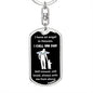 Dog Tag Swivel Keychain, Memorial Gift for Son or Daughter, Sympathy Gift - Loss of Father, Dad , Black