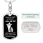 Dog Tag Swivel Keychain, Memorial Gift for Son or Daughter, Sympathy Gift - Loss of Father, Dad , Black