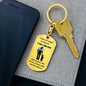 Dog Tag Keychain, Memorial Gift for Son or Daughter, Sympathy Gift - Loss of Father, Dad , Silver/Gold