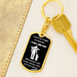 Dog Tag Swivel Keychain, Memorial Gift for Son or Daughter, Sympathy Gift - Loss of Father, Dad , Black