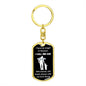 Dog Tag Swivel Keychain, Memorial Gift for Son or Daughter, Sympathy Gift - Loss of Father, Dad , Black