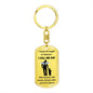 Dog Tag Keychain, Memorial Gift for Son or Daughter, Sympathy Gift - Loss of Father, Dad , Silver/Gold