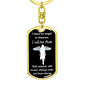 Dog Tag Swivel Keychain, Memorial Gift for Son or Daughter, Sympathy Gift - Loss of Mother, Mom , Silver/Gold