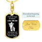 Dog Tag Swivel Keychain, Memorial Gift for Son or Daughter, Sympathy Gift - Loss of Father, Dad , Black