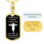 Dog Tag Swivel Keychain, Memorial Gift for Son or Daughter, Sympathy Gift - Loss of Mother, Mom , Silver/Gold