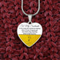 Engraveable Heart Necklace, GIFT FOR SOULMATE - Yellow, BIRTHDAY, CHRISTMAS, VALENTINES, ANNIVERSARY, ANY SPECIAL OCCASION