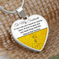 Engraveable Heart Necklace, GIFT FOR SOULMATE - Yellow, BIRTHDAY, CHRISTMAS, VALENTINES, ANNIVERSARY, ANY SPECIAL OCCASION