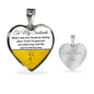 Engraveable Heart Necklace, GIFT FOR SOULMATE - Yellow, BIRTHDAY, CHRISTMAS, VALENTINES, ANNIVERSARY, ANY SPECIAL OCCASION