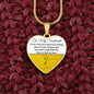 Engraveable Heart Necklace, GIFT FOR SOULMATE - Yellow, BIRTHDAY, CHRISTMAS, VALENTINES, ANNIVERSARY, ANY SPECIAL OCCASION