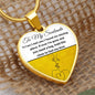 Engraveable Heart Necklace, GIFT FOR SOULMATE - Yellow, BIRTHDAY, CHRISTMAS, VALENTINES, ANNIVERSARY, ANY SPECIAL OCCASION