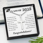 2023 Graduation Gift, Personalized Stainless Steel Cross Necklace - For Her or Him