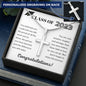 2023 Graduation Gift, Personalized Stainless Steel Cross Necklace - For Her or Him