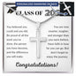 2023 Graduation Gift, Personalized Stainless Steel Cross Necklace - For Her or Him
