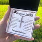 2023 Graduation Gift, Personalized Stainless Steel Cross Necklace - For Her or Him