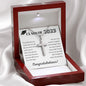2023 Graduation Gift, Personalized Stainless Steel Cross Necklace - For Her or Him