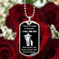 Dog Tag Necklace, Memorial Gift for Son or Daughter, Sympathy Gift - Loss of Father, Dad , Black/Gold