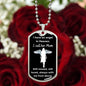 Dog Tag Necklace, Memorial Gift for Son or Daughter - Loss of Mother, Mom , Black