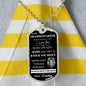 Dog Rag Necklace, Gift to Granddaughter from Grandpa - This Old Lion Black