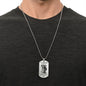 Dog Tag Necklace, Gift to Son - Saint Michael Silver / Gold