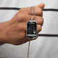 Dog Tag Necklace, Gift to Grandson from Grandpa - This Old Lion