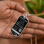 Dog Rag Necklace, Gift to Granddaughter from Grandpa - This Old Lion Black