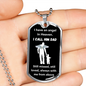 Dog Tag Necklace, Memorial Gift for Son or Daughter, Sympathy Gift - Loss of Father, Dad , Black/Gold