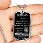 Dog Tag Necklace, GIFT TO SON - This Old Lion