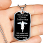 Dog Tag Necklace, Memorial Gift for Son or Daughter - Loss of Mother, Mom , Black