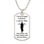 Dog Tag Necklace, Memorial Gift for Son or Daughter - Loss of Mother, Mom , Silver/Gold