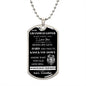 Dog Rag Necklace, Gift to Granddaughter from Grandpa - This Old Lion Black