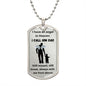 Dog Tag Necklace, Memorial Gift for Son or Daughter, Sympathy Gift - Loss of Father, Dad , Silver/Gold