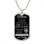 Dog Tag Necklace, Gift to Grandson from Grandpa - This Old Lion