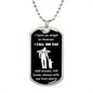 Dog Tag Necklace, Memorial Gift for Son or Daughter, Sympathy Gift - Loss of Father, Dad , Black/Gold