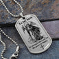 Dog Tag Necklace, Gift to Son - Saint Michael Silver / Gold