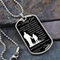 Dog Tag Necklace, GIFT TO BABY GIRL from Dad - Always Remember I Love You Blackl