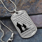 Dog Tag Necklace, GIFT TO DAUGHTER from Dad - Always Remember Silver
