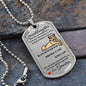 Dog Tag Necklace, GIFT TO GRANDDAUGHTER from Grandma - Lioness Silver or Gold