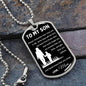 Dog Tag Necklace, GIFT TO SON from Mom - Always Remember I Love You Black