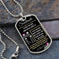 Dog Tag Necklace, GIFT FOR SOULMATE - Skeleton Black