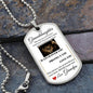 Dog Tag Necklace, GIFT TO GRANDDAUGHTER from Grandpa - Lion White