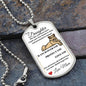 Dog Tag Necklace, GIFT TO DAUGHTER from Mom - Lioness White