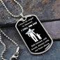 Dog Tag Necklace, Memorial Gift for Son or Daughter, Sympathy Gift - Loss of Father, Dad , Black/Gold