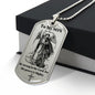 Dog Tag Necklace, Gift to Son - Saint Michael Silver / Gold