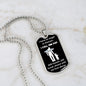 Dog Tag Necklace, Memorial Gift for Son or Daughter, Sympathy Gift - Loss of Father, Dad , Black/Gold