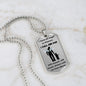 Dog Tag Necklace, Memorial Gift for Son or Daughter, Sympathy Gift - Loss of Father, Dad , Silver/Gold