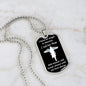 Dog Tag Necklace, Memorial Gift for Son or Daughter - Loss of Mother, Mom , Black