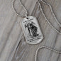 Dog Tag Necklace, Gift to Grandson - Saint Michael, Silver / Gold